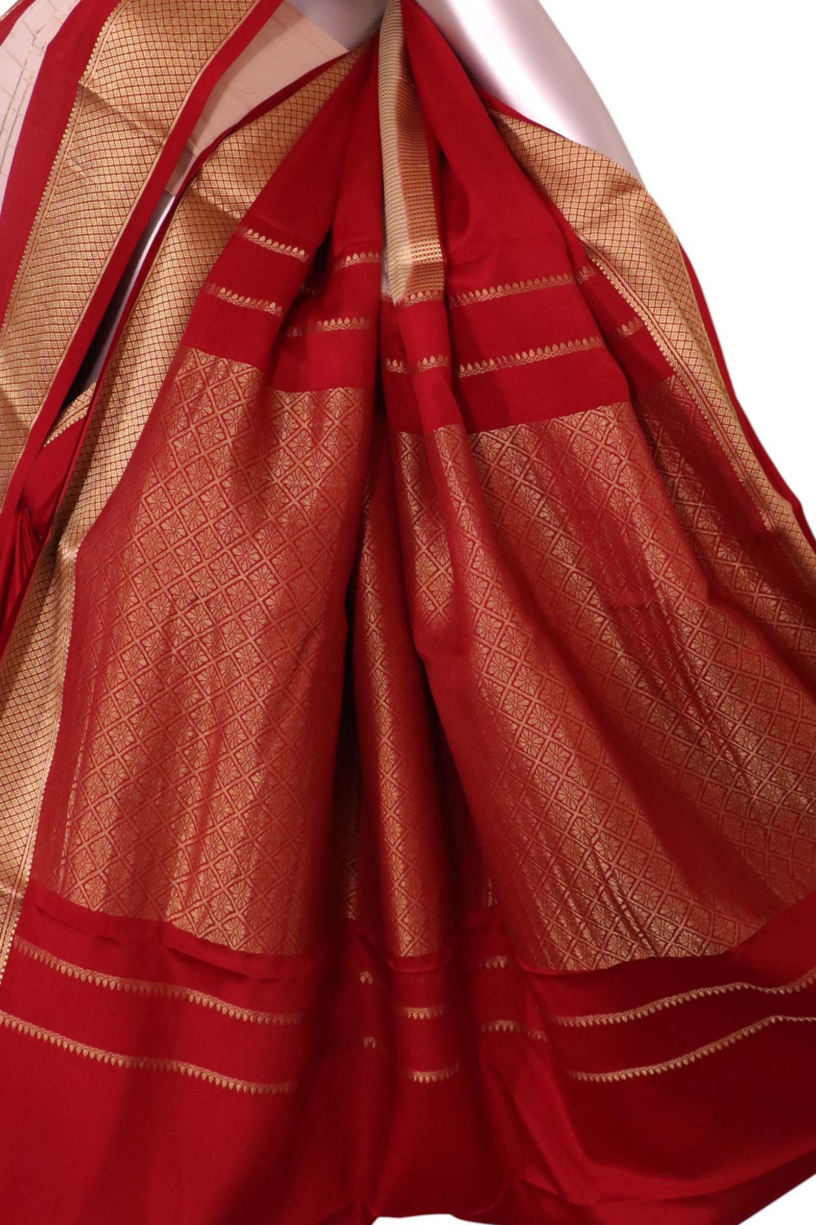 Pure Mysore Crepe Silk Saree AL212199